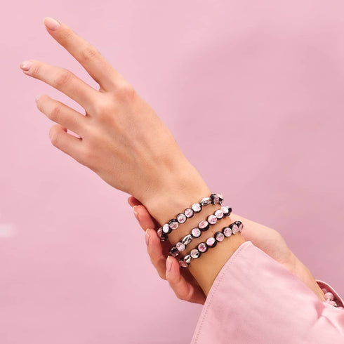 Rosa Mond | 925 Sterling Silber | Mondglas Armband